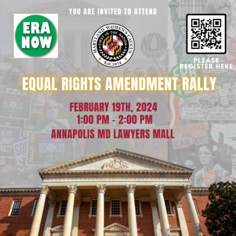 Equal Rights Amendment Rally sponsored by Maryland Women’s Caucus
